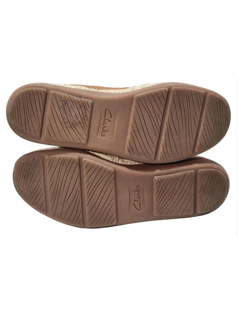 Clarks Originals Womens Elaina Rae Tan Camel Leather Ballet Flats Size 8.5 M - Picture 13 of 16